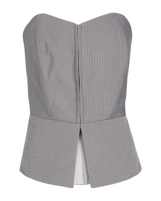 8 by YOOX Gray Top