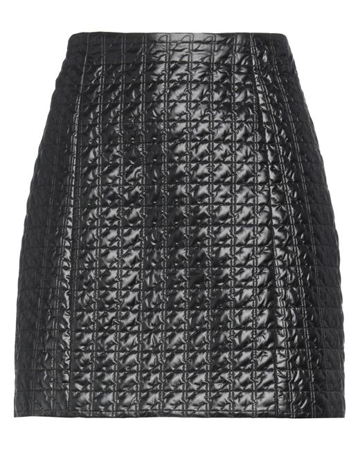 Patou Gray Mini Skirt Polyamide, Polyester