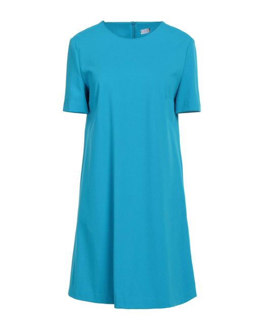 Harris Wharf London Blue Mini-Kleid