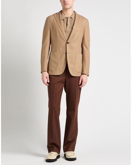 Boglioli Brown Camel Blazer Virgin Wool, Polyester for men