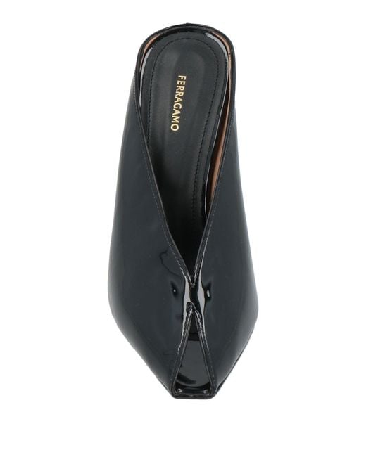 Ferragamo Black Mules & Clogs Leather