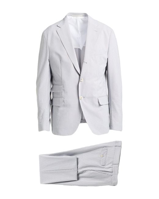 Eleventy White Light Suit Polyester for men