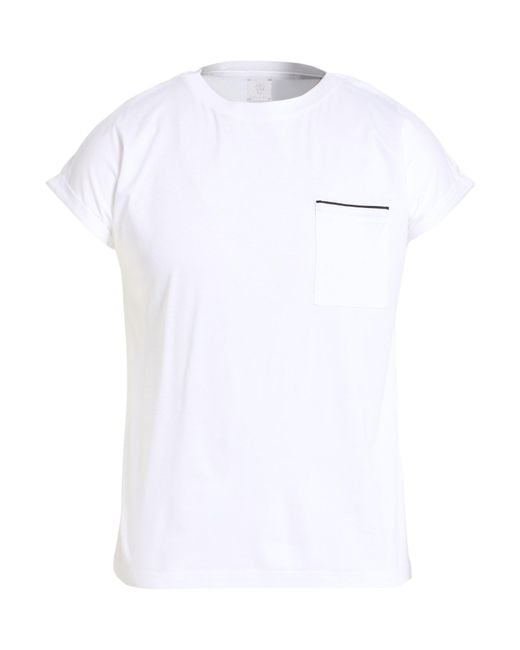 Eleventy White T-Shirt Lyocell, Cotton for men