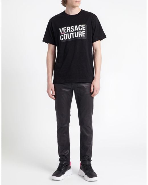 Versace Jeans Couture Black T-Shirt Cotton for men