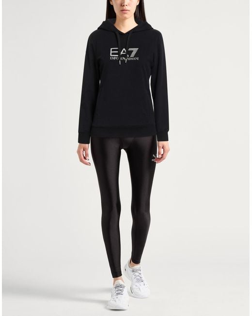 EA7 Black Sweatshirt Cotton, Elastane