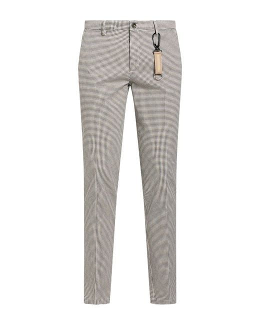 Manuel Ritz Gray Pants Cotton, Elastane for men