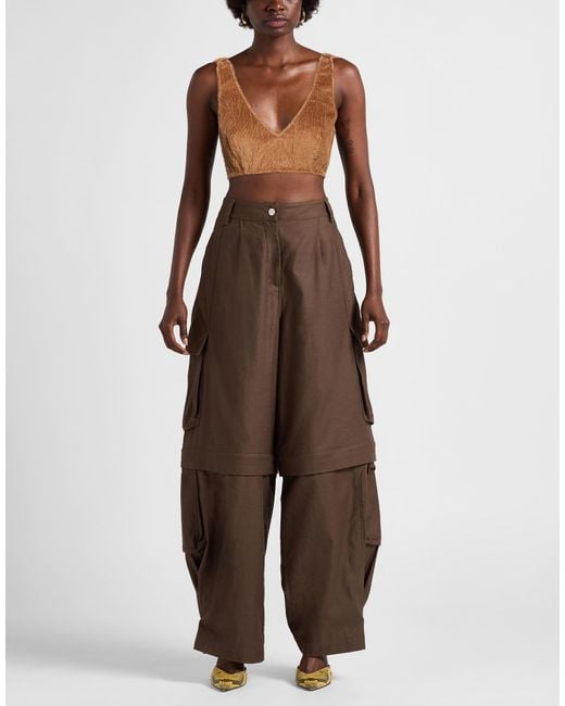 Kristina Ti Brown Camel Top Cotton, Modal, Elastane