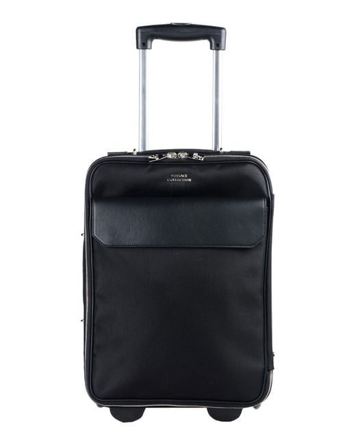 Versace Black Wheeled luggage for men