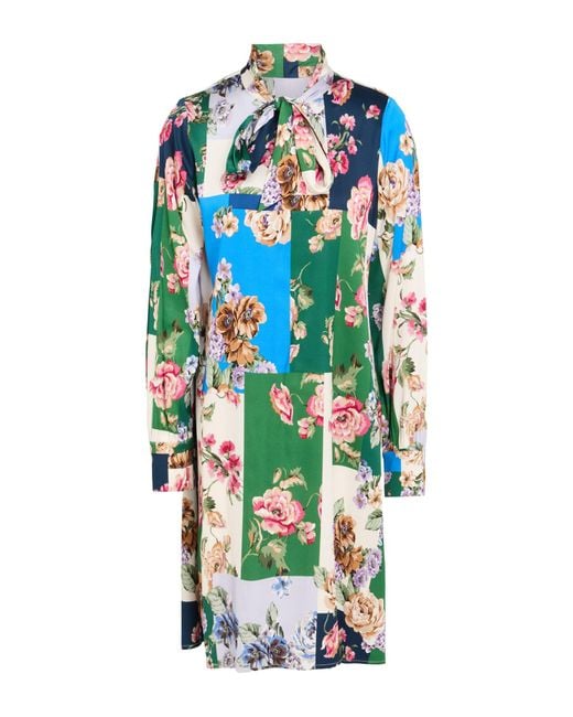 Shirtaporter Blue Mini Dress Viscose, Elastane