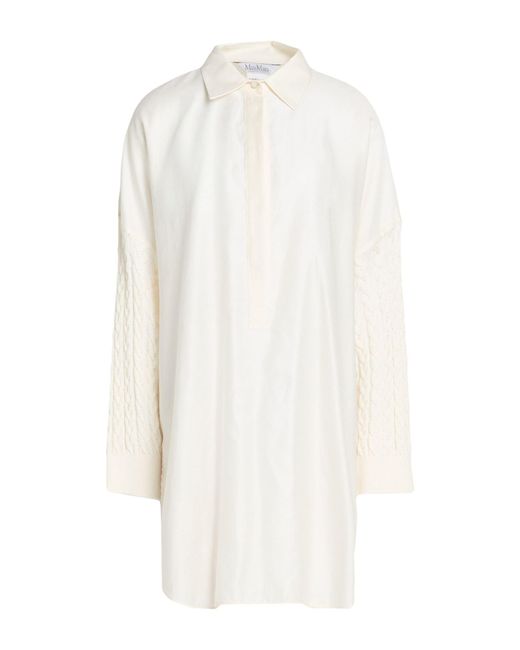 Max Mara White Ivory Top Cotton, Polyamide, Elastane