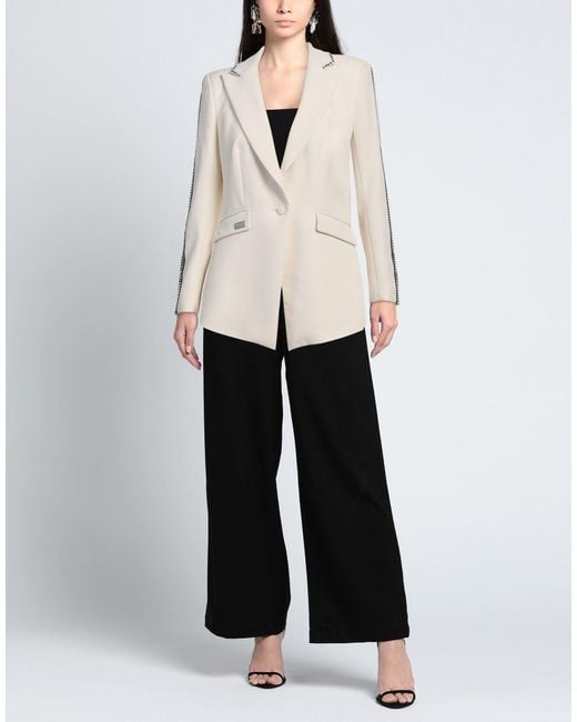 Philipp Plein White Blazer Polyester, Elastane