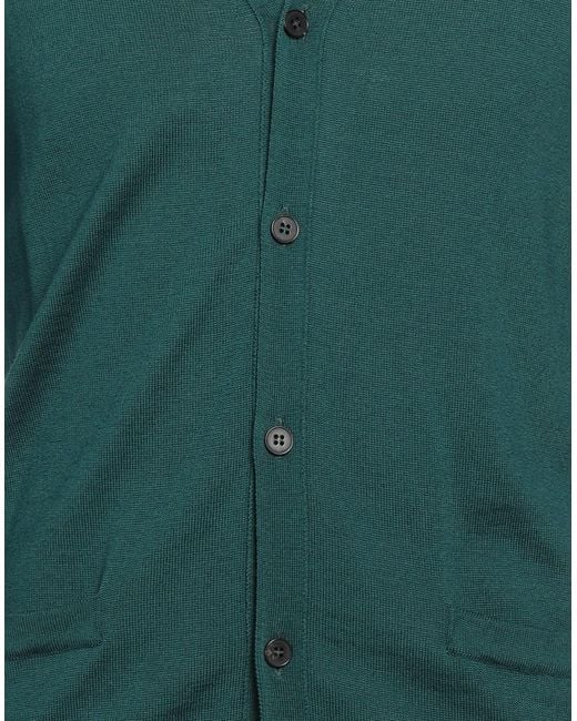 120% Lino Green Cardigan for men