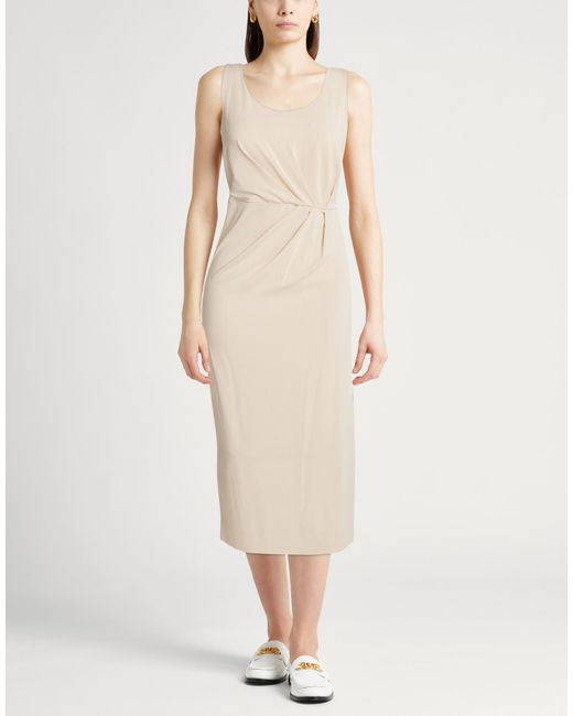 Kaos Natural Midi Dress Acetate, Polyamide, Elastane