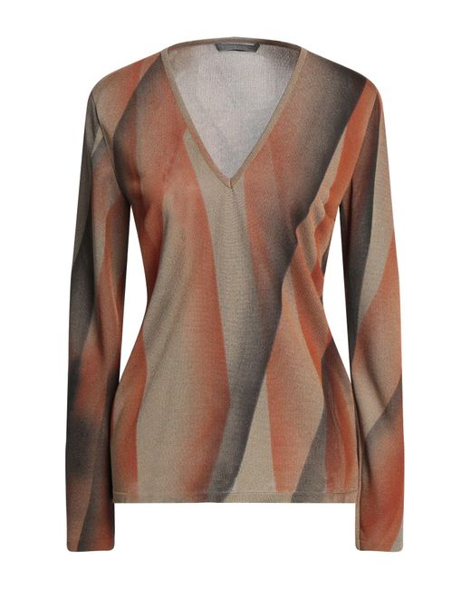 Alberta Ferretti Brown Rust Sweater Viscose, Polyester