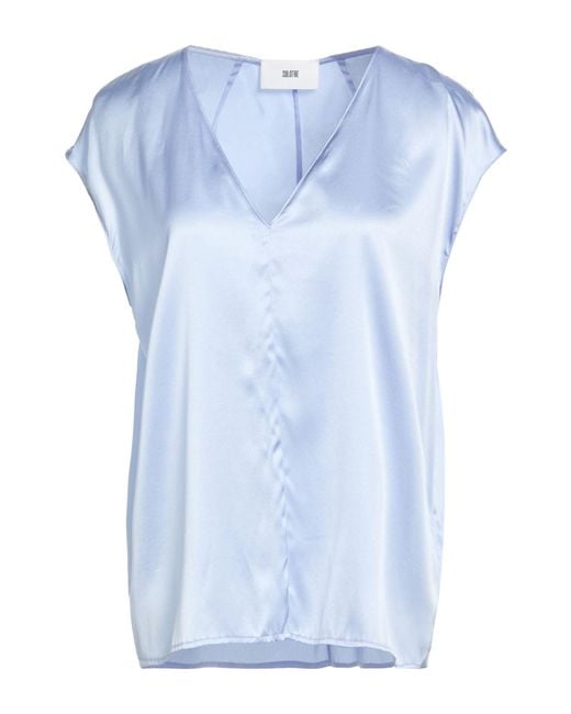 SOLOTRE Blue Top Silk, Elastane