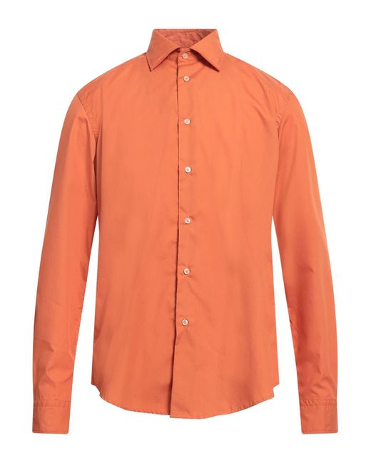 Brian Dales Orange Shirt Cotton for men