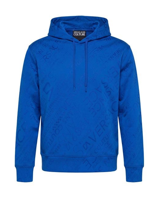 Versace Jeans Couture Blue Bright Sweatshirt Polyamide, Viscose, Elastane for men