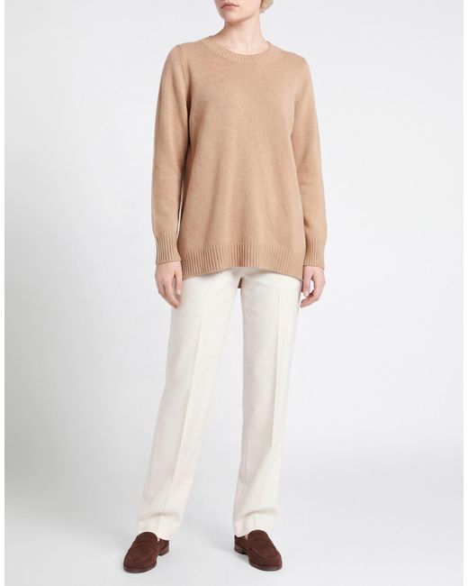 Gran Sasso Natural Per Mocerino 1949 Sand Sweater Virgin Wool, Viscose, Cashmere