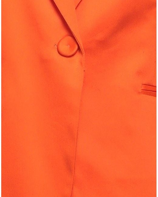 ELEONORA STASI Orange Blazer Cotton, Elastane