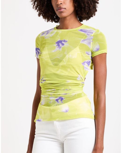 Dondup Yellow Lime Top Polyamide, Elastane