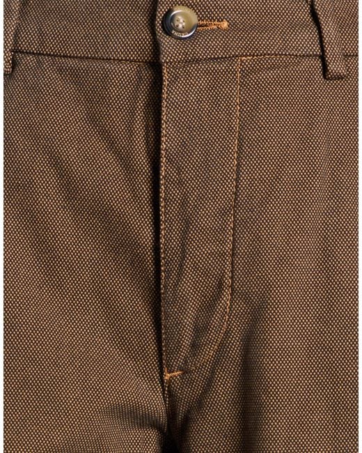 Cruna Brown Pants Cotton, Elastane for men