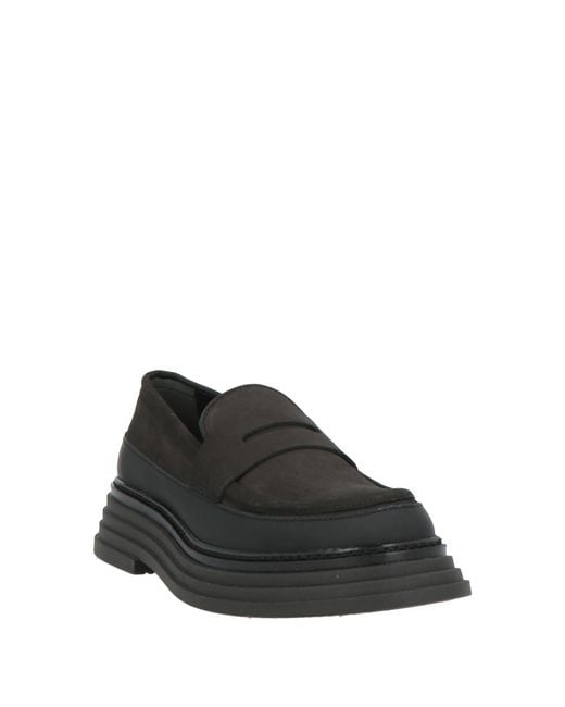 Pollini Black Loafers Leather