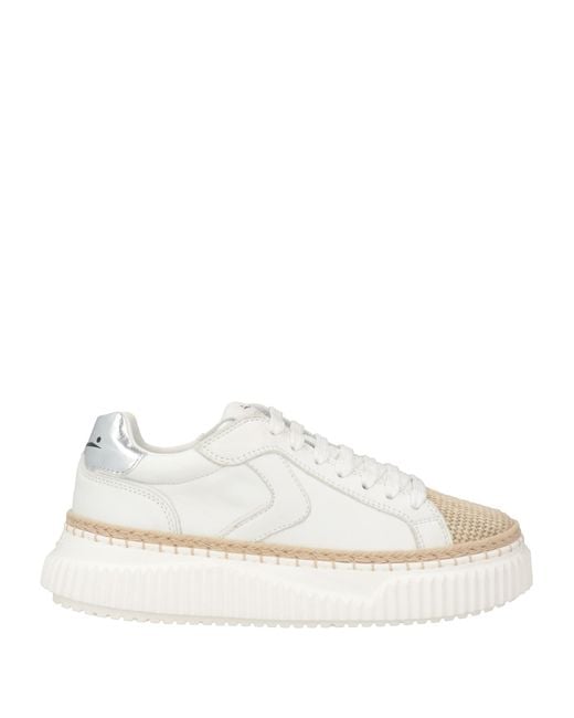 Voile Blanche White Sneakers Leather, Textile Fibers