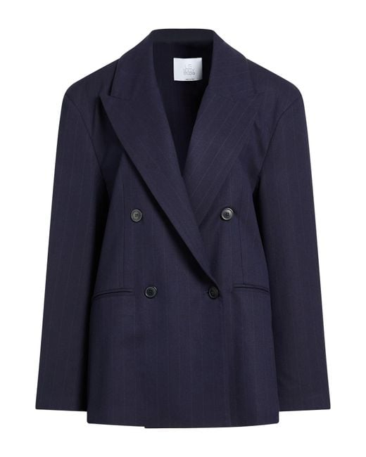 LE SULLY STUDIO Blue Blazer Polyester, Viscose, Elastane