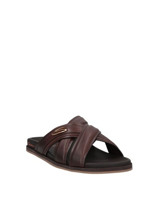 Santoni Brown Sandals for men
