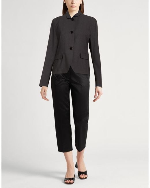 Aspesi Black Charcoal Blazer Virgin Wool, Polyamide, Elastane