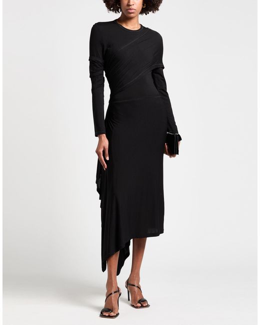 Helmut Lang Black Midi Dress