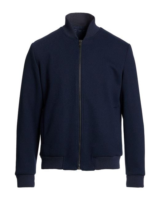 Exte Blue Jacket Polyester, Viscose, Wool for men
