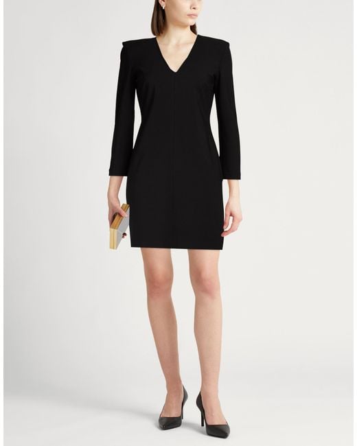 Marella Black Mini Dress Polyester, Viscose, Elastane