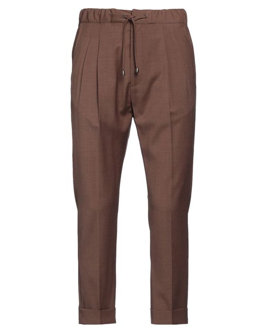 Messagerie Brown Patrizio Piscaglia Pants Wool, Polyester, Lycra for men