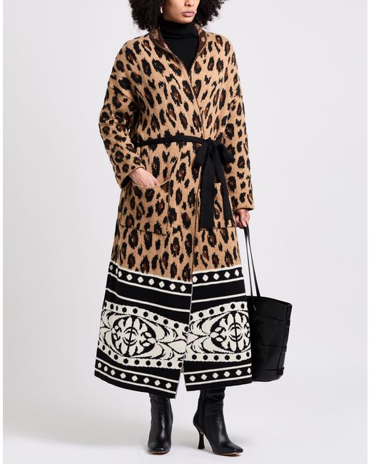 Akep White Camel Coat Acrylic, Merino Wool, Synthetic Fibers, Alpaca Wool