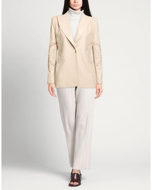Babylon Natural Blazer Polyurethane, Viscose
