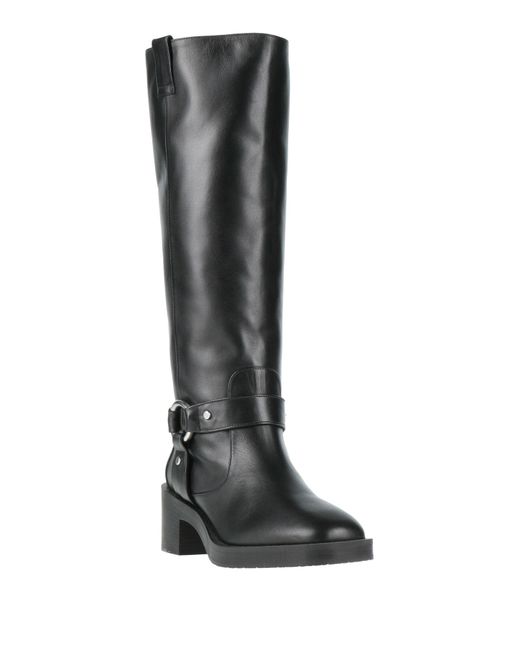 Stuart Weitzman Black Boot Leather