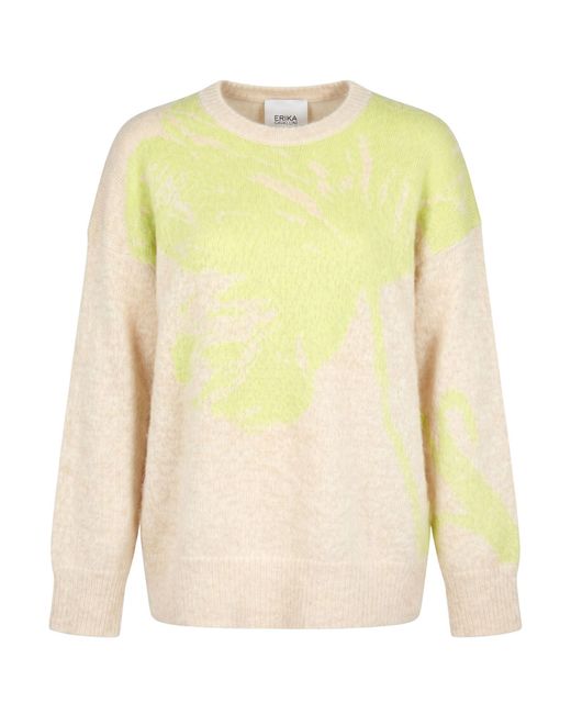 Erika Cavallini Semi Couture Yellow Sweater Superkid Mohair, Polyamide, Wool