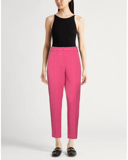 Anna Molinari Pink Pants Polyester, Elastane