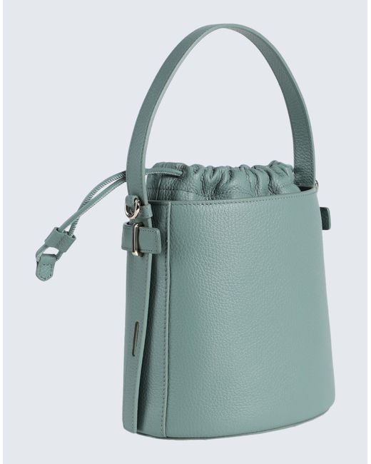 Furla Blue Giove Mini Bucket Bag -- Sage Shoulder Bag Leather