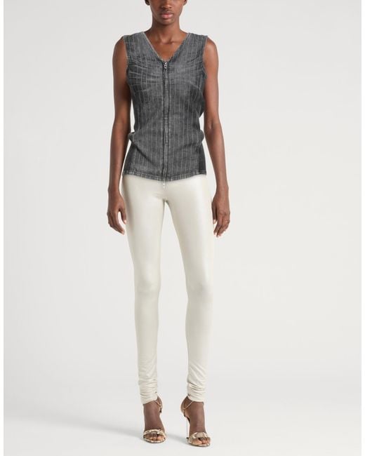 DIESEL Gray Charcoal Top Cotton