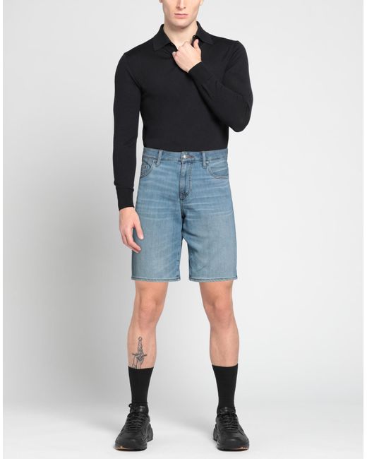 Armani Exchange Blue Denim Shorts for men
