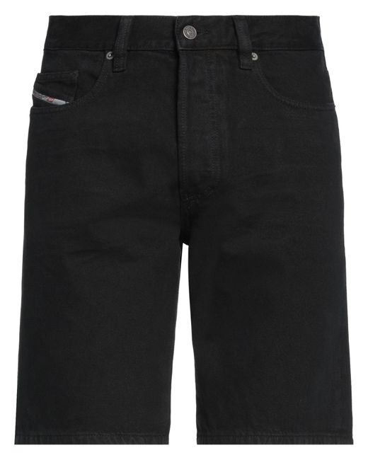 DIESEL Black Denim Shorts for men