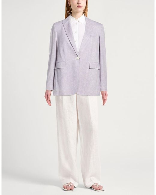 Circolo 1901 Purple Lilac Blazer Cotton, Elastane