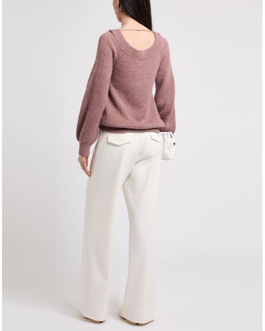 Brunello Cucinelli Pink Antique Rose Sweater Mohair Wool, Alpaca Wool, Polyamide, Viscose, Polyester