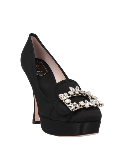 Roger Vivier Black Pumps Textile Fibers