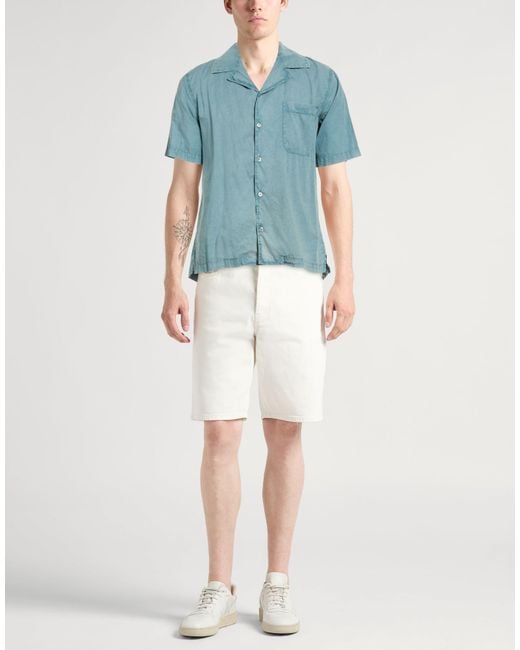 Crossley Blue Shirt Cotton for men