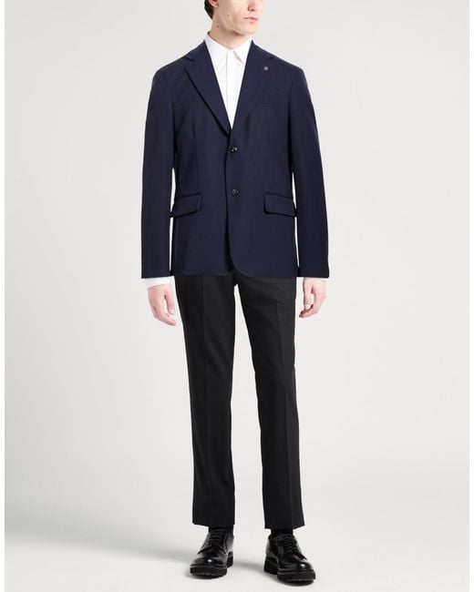 Officina 36 Blue Blazer Nylon, Elastane for men