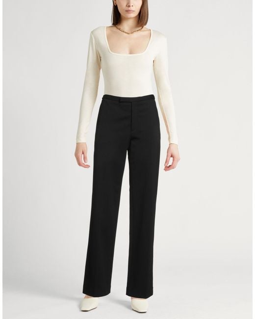 Aspesi Black Pants Viscose, Polyamide, Elastane