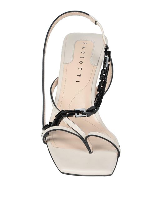 Cesare Paciotti White Thong Sandal
